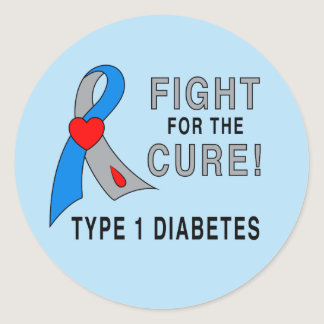 Diabetes: Fight For The Cure! Classic Round Sticker