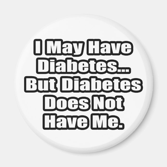 Diabetes Fighter Quote Magnet (Front)
