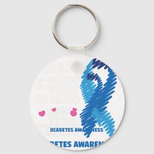 Diabetes Her fight is my fight awareness Keychain