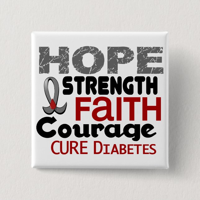 Diabetes HOPE 3 Pinback Button (Front)