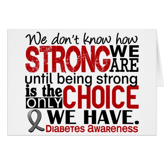 Diabetes How Strong We Are Cards (Front Horizontal)