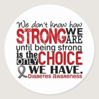 Diabetes How Strong We Are Classic Round Sticker
