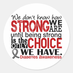Diabetes How Strong We Are Classic Round Sticker