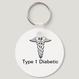 Diabetes ID Keychain Black