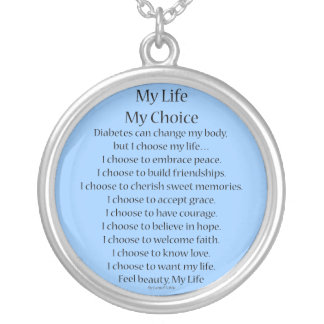 Diabetes Inspiration Poem Poem Pendant Necklaces
