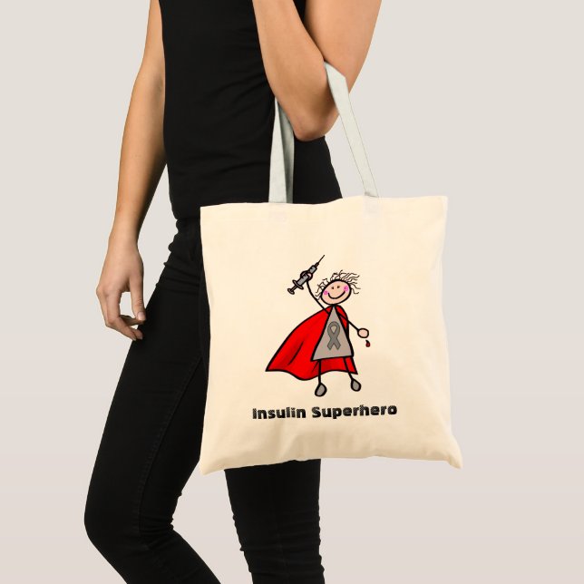Diabetes Insulin Superhero Girl Tote Bag (Front (Product))