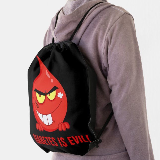 Diabetes is Evil Drawstring Bag (Insitu)