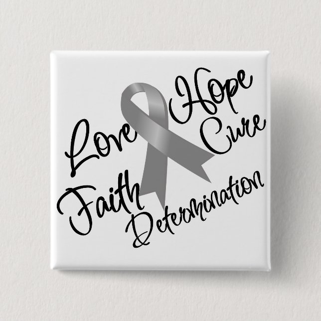 Diabetes Love Hope Determination Pinback Button (Front)