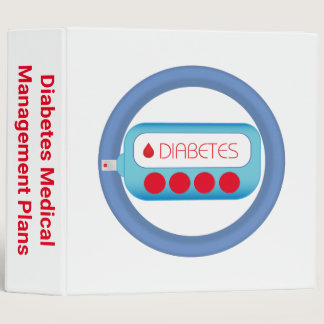 Diabetes Medical Management Plans Graphic Art 3 Ring Binder