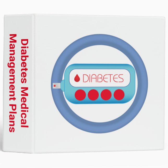 Diabetes Medical Management Plans Graphic Art 3 Ring Binder (Front/Spine)