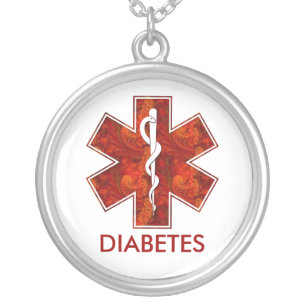 Diabetes Medical Pendant Necklace: Customizable