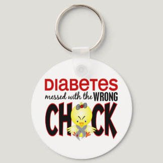 Diabetes Messed With The Wrong Chick Keychain