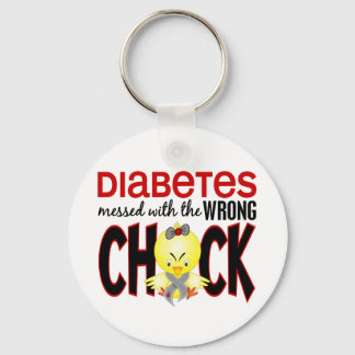 Diabetes Messed With The Wrong Chick Keychain