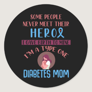 Diabetes Mom Diabetic Child Awareness Classic Round Sticker