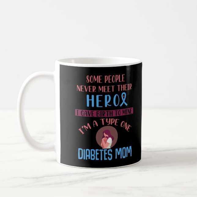 Diabetes Mom Diabetic Child Awareness Coffee Mug (Left)