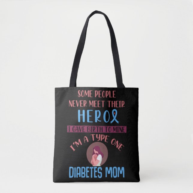 Diabetes Mom Diabetic Child Awareness Tote Bag (Front)