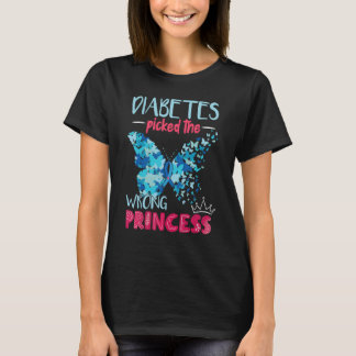 Diabetes Picked The Wrong Princess  Diabetes Aware T-Shirt