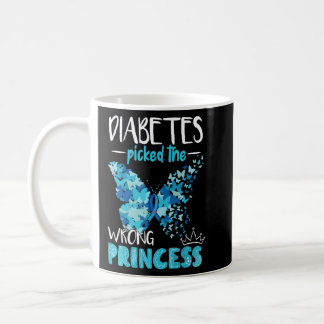Diabetes Picked The Wrong Princess  T1D Kids  Coffee Mug