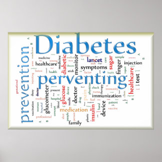 Diabetes Preventing Blue Poster
