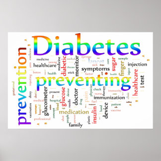 Diabetes Preventing Rainbow Poster