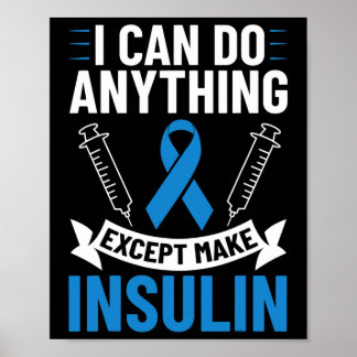 Diabetes Quotes Diabetes Fighter T1D Diabetes Awar Poster