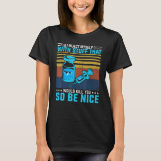 Diabetes Survivor  I Inject Myself Retro Diabetes  T-Shirt