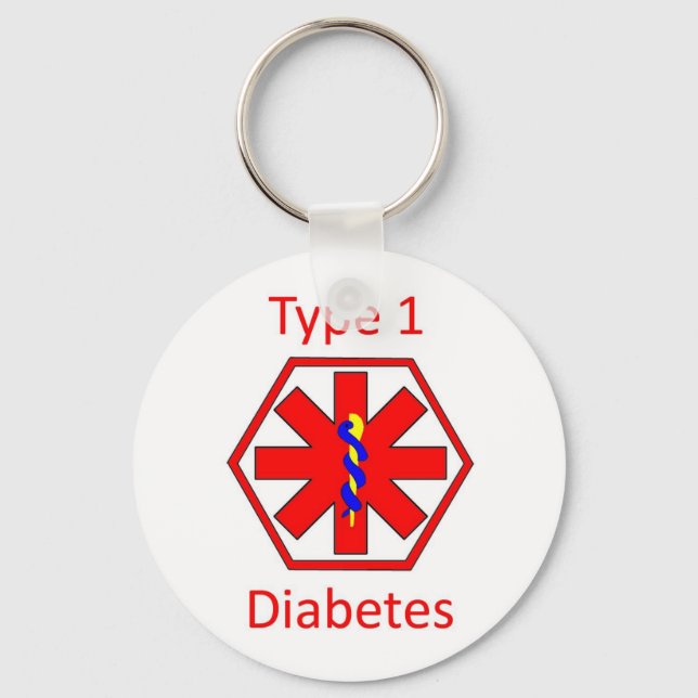 Diabetes symbol keychain (Front)