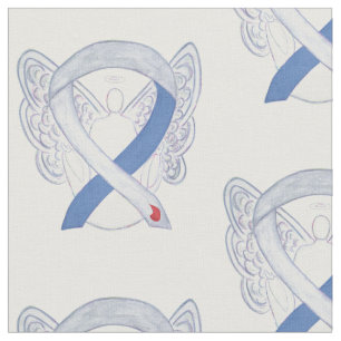 Diabetes Type 1 Awareness Ribbon Angel Fabric
