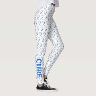 Diabetes Type 1 Awareness Ribbon Custom Leggings