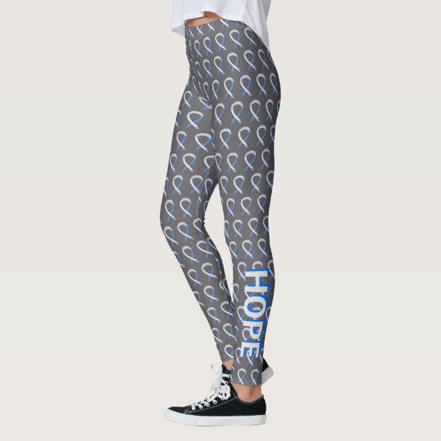 Diabetes Type 1 Awareness Ribbon Custom Leggings (Left)