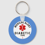 Diabetes Type 1 Keychain at Zazzle