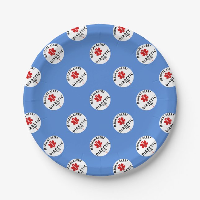 DIABETES TYPE 1 PAPER PLATES (Front)