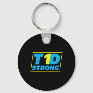 Diabetes Type 1 Strong Awareness Keychain
