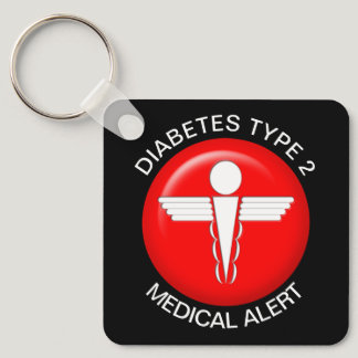 Diabetes Type 2 medical alert Keychain