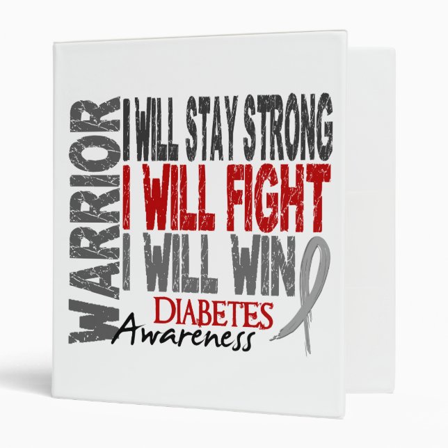 Diabetes Warrior 3 Ring Binder (Front/Inside)