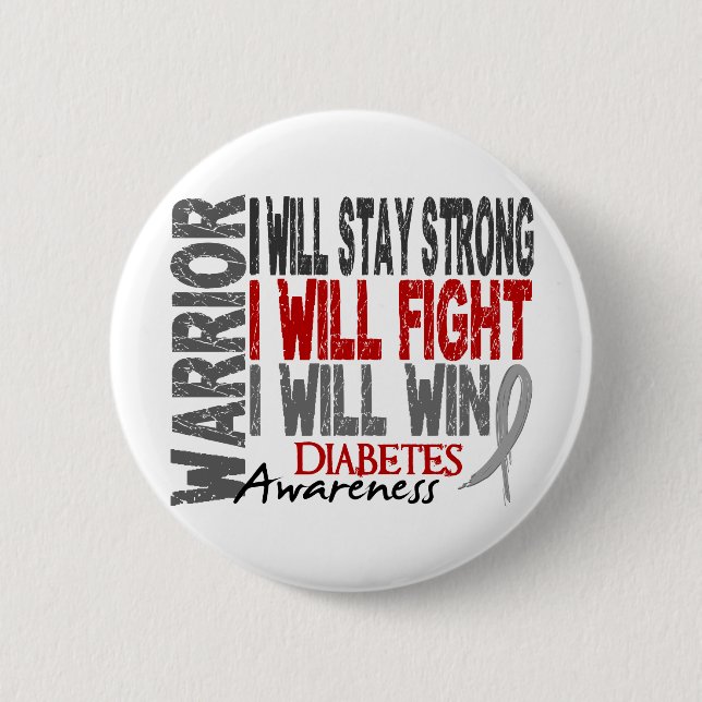 Diabetes Warrior Button (Front)