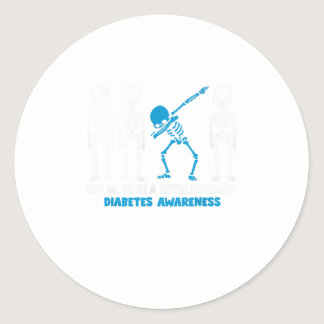 Diabetes Warrior Mom awareness Gift Its Ok T Classic Round Sticker