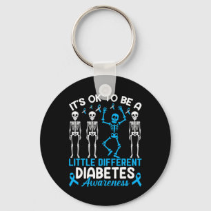 Diabetes Warrior Mom Awareness It's Ok To Be Diffe Keychain