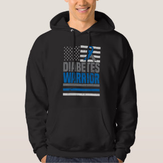 Diabetes Warrior T1D T2D Diabetic Diabetes Awarene Hoodie