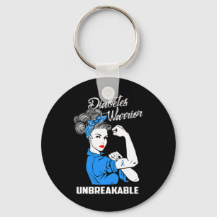 Diabetes Warrior Unbreakable  Diabetes Awareness G Keychain