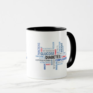 Diabetes Words  Combo Mug