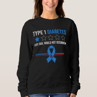 Diabetes Would Not Recommend Type 1 Diabetes Aware Sweatshirt