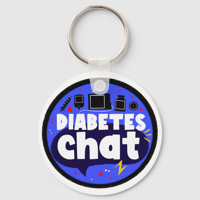 #diabeteschat Keyring (Front)