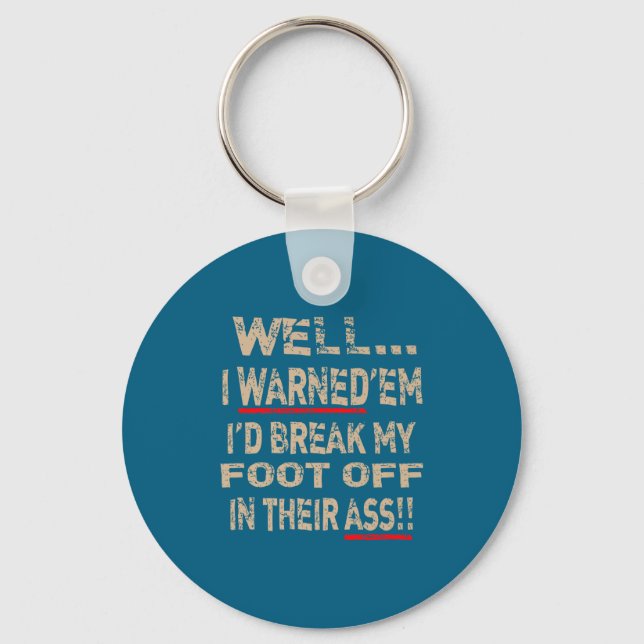 Diabetic Amputee Leg Foot Cool Sense Of Humor Funn Keychain (Front)