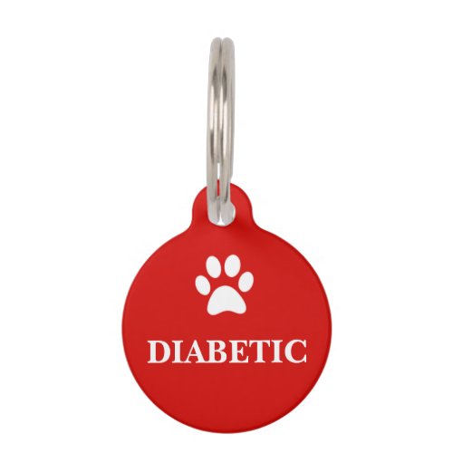 DIABETIC Awareness Pet Tag
