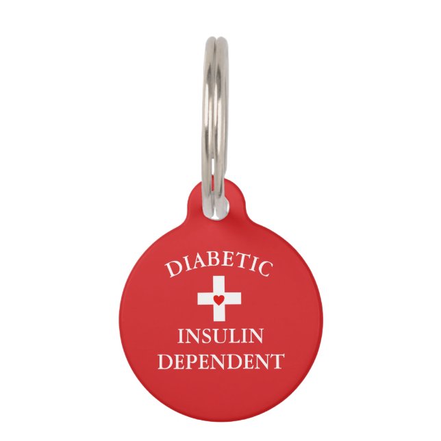 Diabetic & Blind Alert Pet Tag (Front)