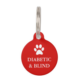 Diabetic &amp; Blind Alert Pet Tag