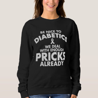 Diabetic Cute Type 1 Diabetes Men Women Kids Sweatshirt