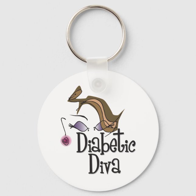 Diabetic Diva Keychain (Front)