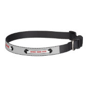 Diabetic Dog Alert Black Dog Silhouettes Gray Red Pet Collar (Right)